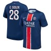 Original Fußballtrikot Paris Saint-Germain Carlos Soler 28 Heimtrikot 2024-25 Für Herren